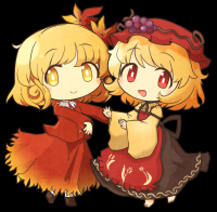 aki minoriko and aki shizuha (touhou) drawn by aki