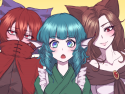 __imaizumi_kagerou_sekibanki_and_wakasagihime_touh