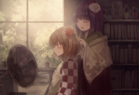 hieda_no_akyuu_and_motoori_kosuzu_touhou_drawn_by_