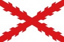 argent a saltire gules raguly