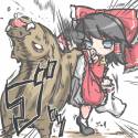 reimu pwns boar