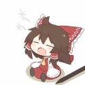 reimu yawn