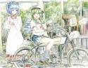 schoolgirls and bikes