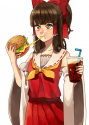 reimu and fast food