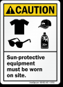caution sun equipment