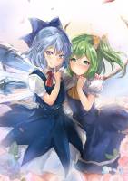 cirno daiyousei arm around shoulder
