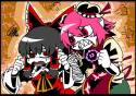 __hakurei_reimu_and_ibaraki_kasen_touhou_drawn_by_