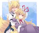 __yakumo_yukari_and_yakumo_ran_touhou_drawn_by_ham